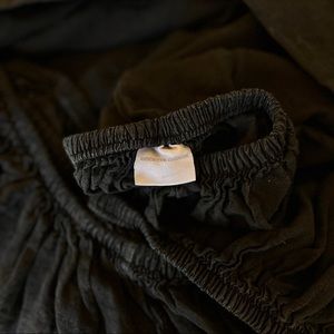 RH QUEEN FITTED SHEET 100% stonewashed linen in Black